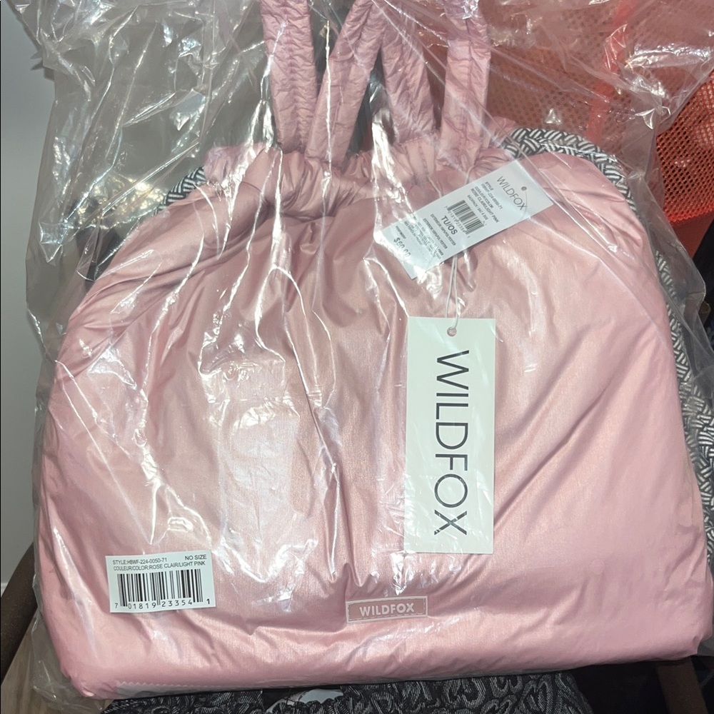 Wildfox Rose/Light Pink Backpack With Rope Straps - Picture 10 of 13